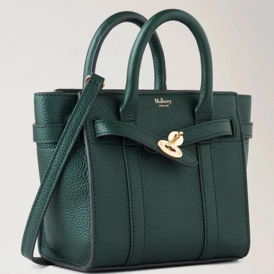Mulberry MIcro Zipped Bayswater Small Classic Grain Mulberry Green - Bayswater Zipped - RL5476/205Q633