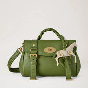 Mulberry Mini Alexa Chalk Horse Fern & Chalk Small Classic Grain Tas