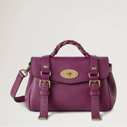 Mulberry Mini Alexa Orchid Bloom Heavy Grain Tas