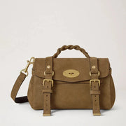 Mulberry Mini Alexa Salcombe Sand Suede Tas