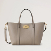 Mulberry Mini Bayswater Tote Small Classic Grain Cashmere Taupe Tas