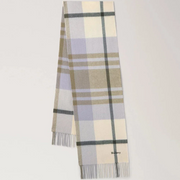 Mulberry Small Check Merino Wool Scarf Eggshell & Olive Sjaal