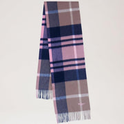 Mulberry Small Check Merino Wool Scarf Sorbet Pink Sjaal