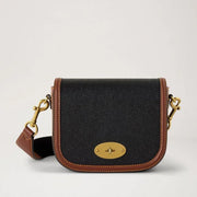 Mulberry Small Darley Satchel Black & Cognac Bio-Based Scotchgrain Tas