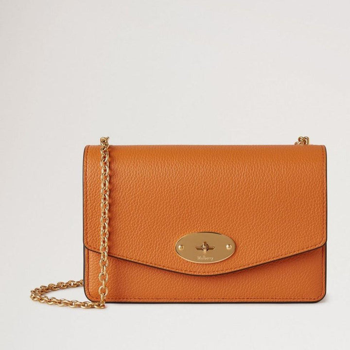 Mulberry Klein Darley Sunset kleine klassieke leren tas met gouden ketting en reliëfstructuur. ModelRL7791205N691