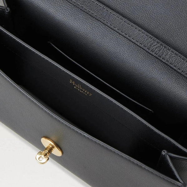 Mulberry Small Darley Top Handle Black Micro Classic Grain - Darley - RL8678/587A100