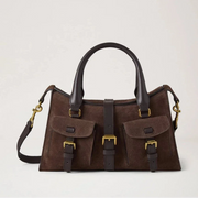 Mulberry Small Roxanne Chocolate Suede Tas