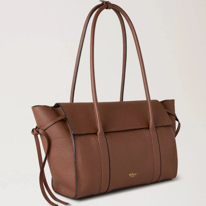Mulberry Zacht Bayswater Helder eiken zware handtas van bruin leer met lange dubbele banden, model HH9721736G222