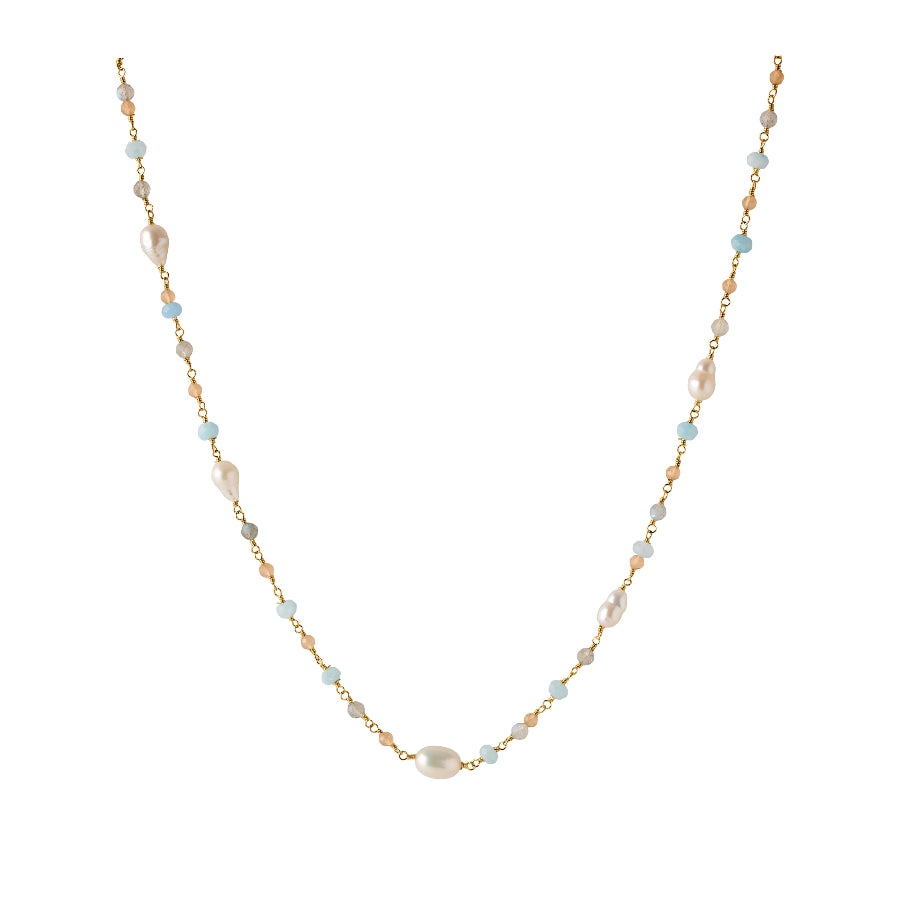 Pernille Corydon Mellow Blue Necklace - Gold Plated