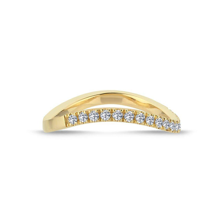 Nuran 14kt Valentina-ring 0,25ct WSI. Elegante gouden ring met een rij fonkelende diamanten. Modela2460-025-rg-001-2