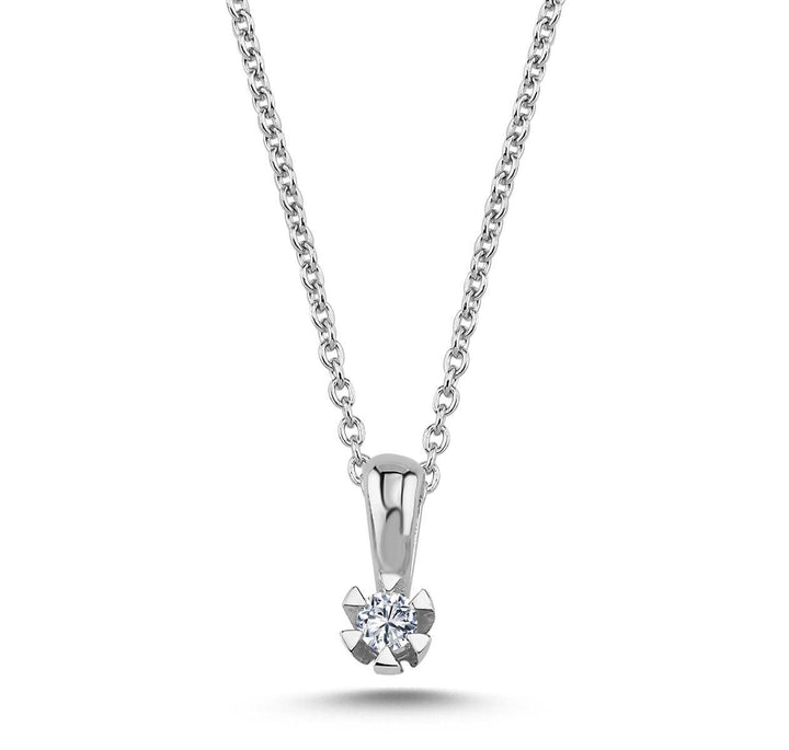 Nuran Star 14kt Hvidguld Vedhæng 0.03ct W.Si - Vedhæng - V1964-003-PATZHG