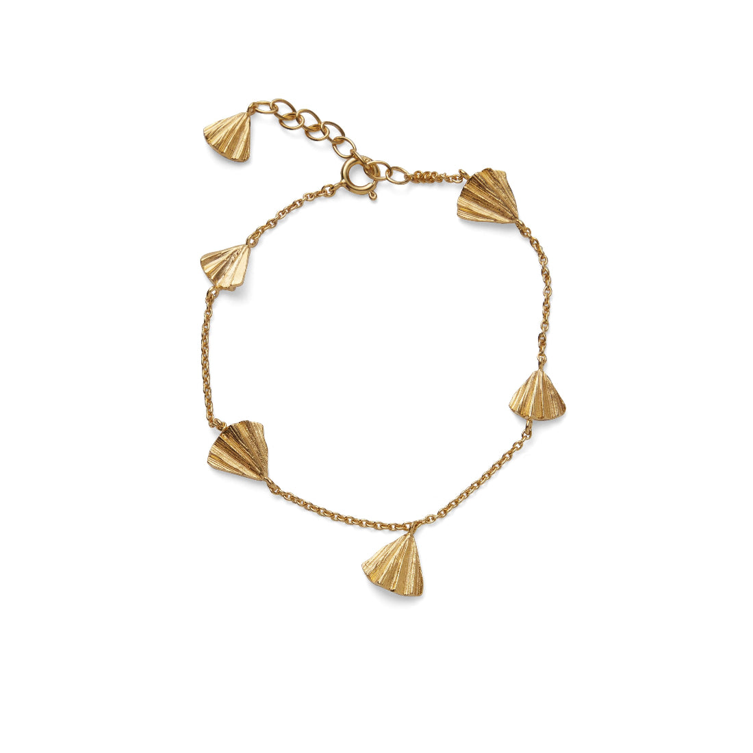 Pernille Corydon Autumn Leaf-armband in verguld zilver met bladhanger, model B-497-GP-1.