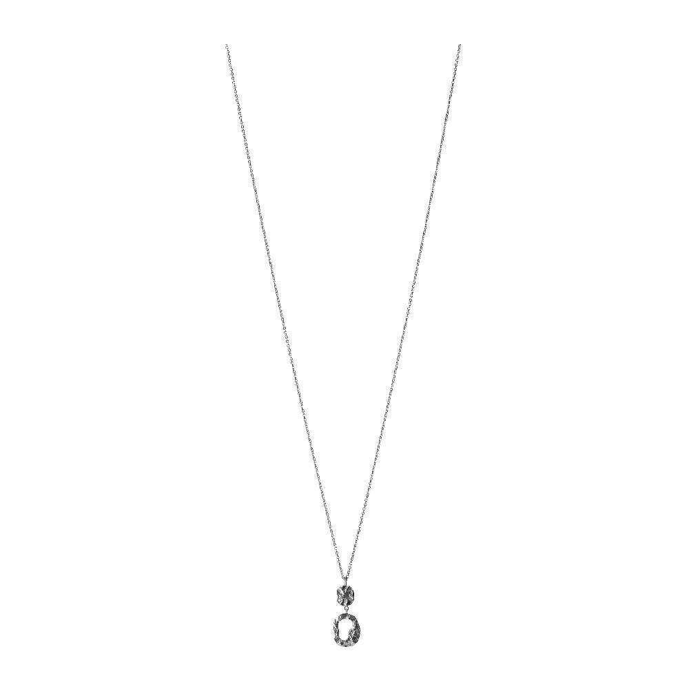 Pernille Corydon Cloud zilveren ketting met twee heldere stenen in een elegante en eenvoudige stijl. Model N-566-S-1
