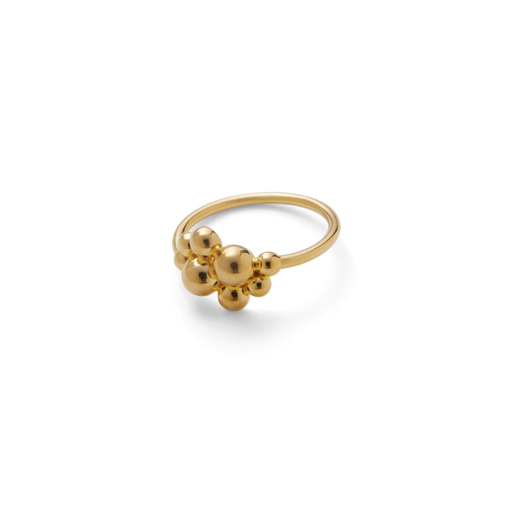 Pernille Corydon Pebble Ring in verguld zilver met gladde gouden balletjes, Model R-460-GP-001