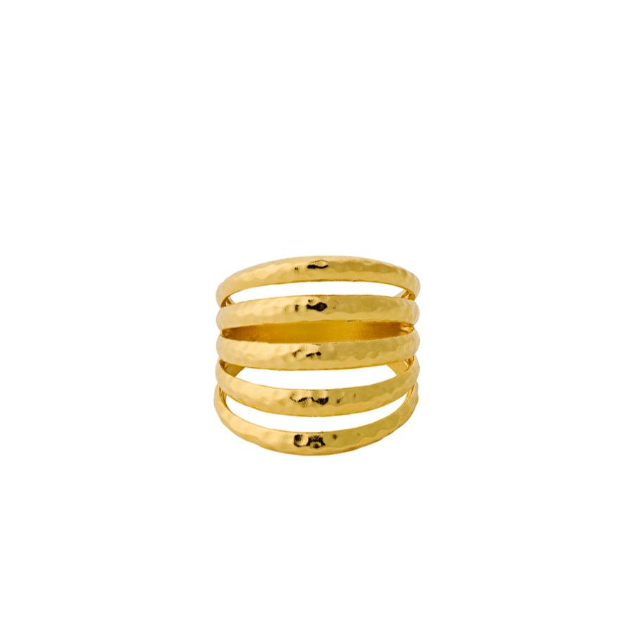 Pernille Corydon Poetry Ring I Forgyldt Sølv - Ringe - R-214-GP-001