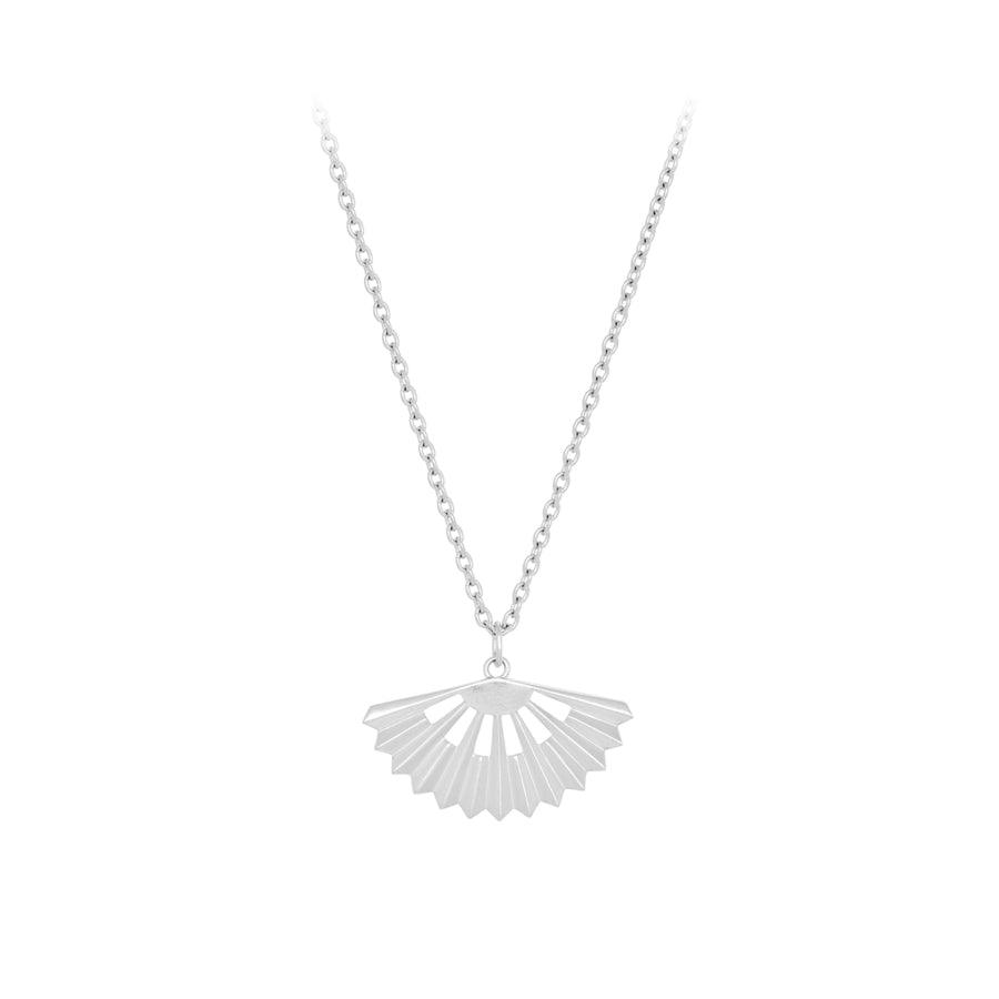 Pernille Corydon Sphere ketting in zilver met geometrische hanger aan eenvoudige ketting. Model N-495-S