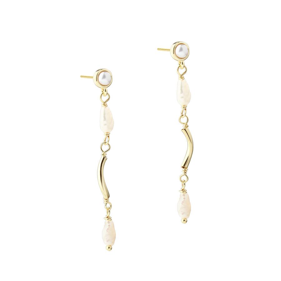 Aqua Dulce Alura Earrings In Gold Plated Silver