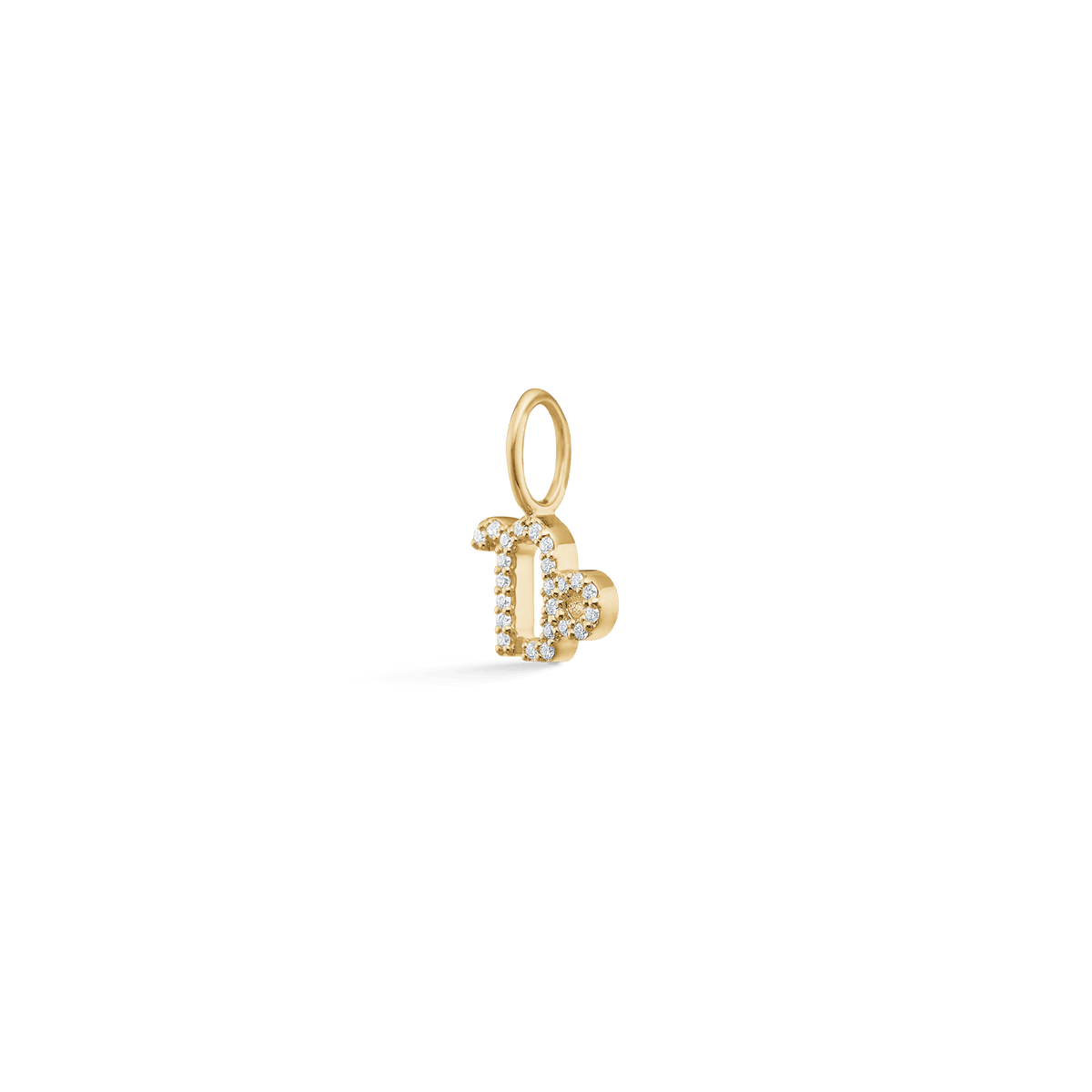 RO Copenhagen Mijn Zodiac Zodiac Diamond Hanger in goud met heldere diamanten. Modelp114y4-002-1.