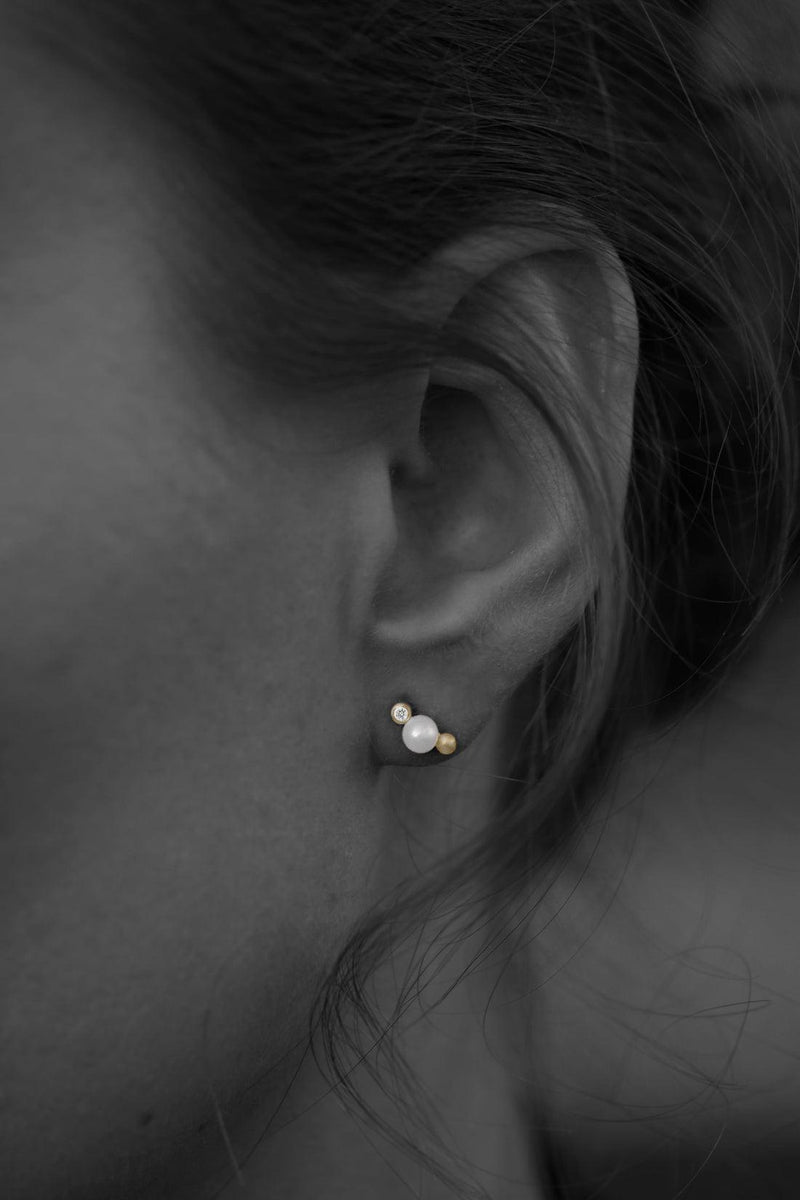 Ro Copenhagen Orbit Dot WWF Ørestikker 0.015ct TW/Si - Øreringe - E118Y103