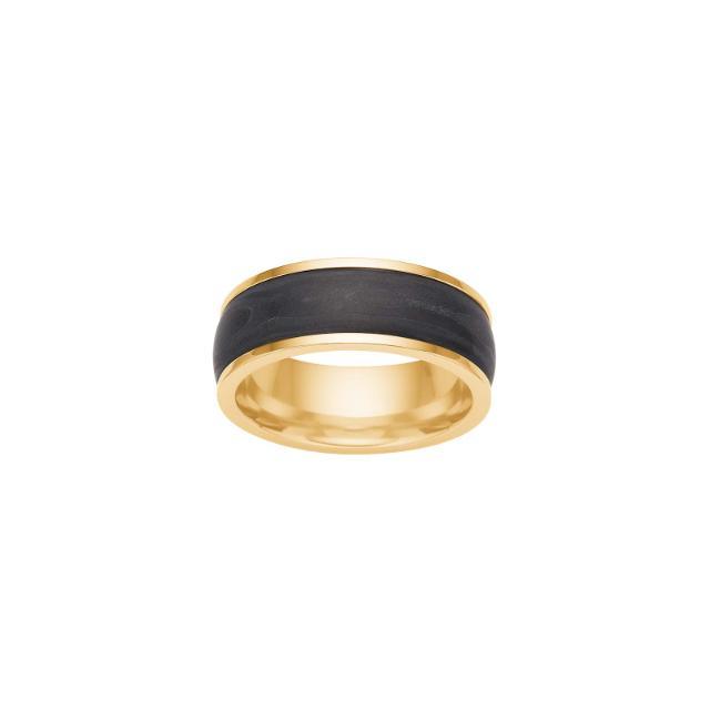 Son of Noa Carbon Eye Ring in staal IP-goud met zwart carbon detail, close-up, Model 108400728-001