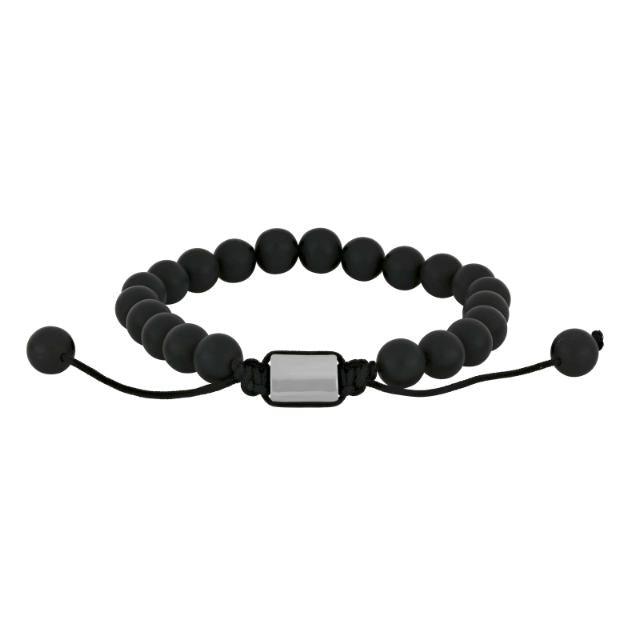 Son of Noa Stone armband met matzwarte kralen en verstelbaar koord, model 80890262700