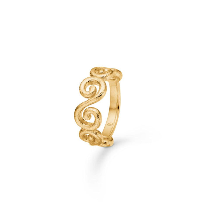 Studio Z Curiosity 18kt vergulde ring met gedraaide details in glanzend gouden look, model 7240870-002-1