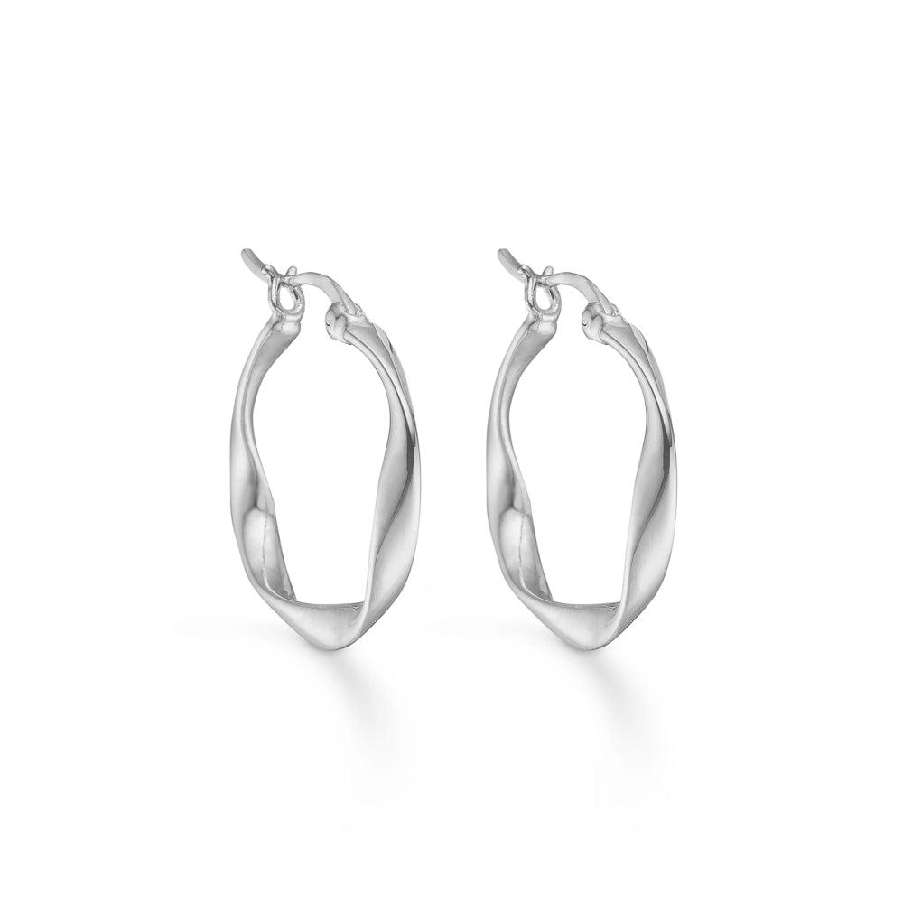 Studio Z Curved Creol Sølv - 7110352 - Øreringe - 7110352