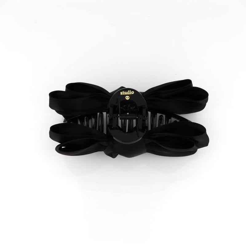 Studio Z Hårklemme Satin Sløjfe Black - Accessories - 7980020