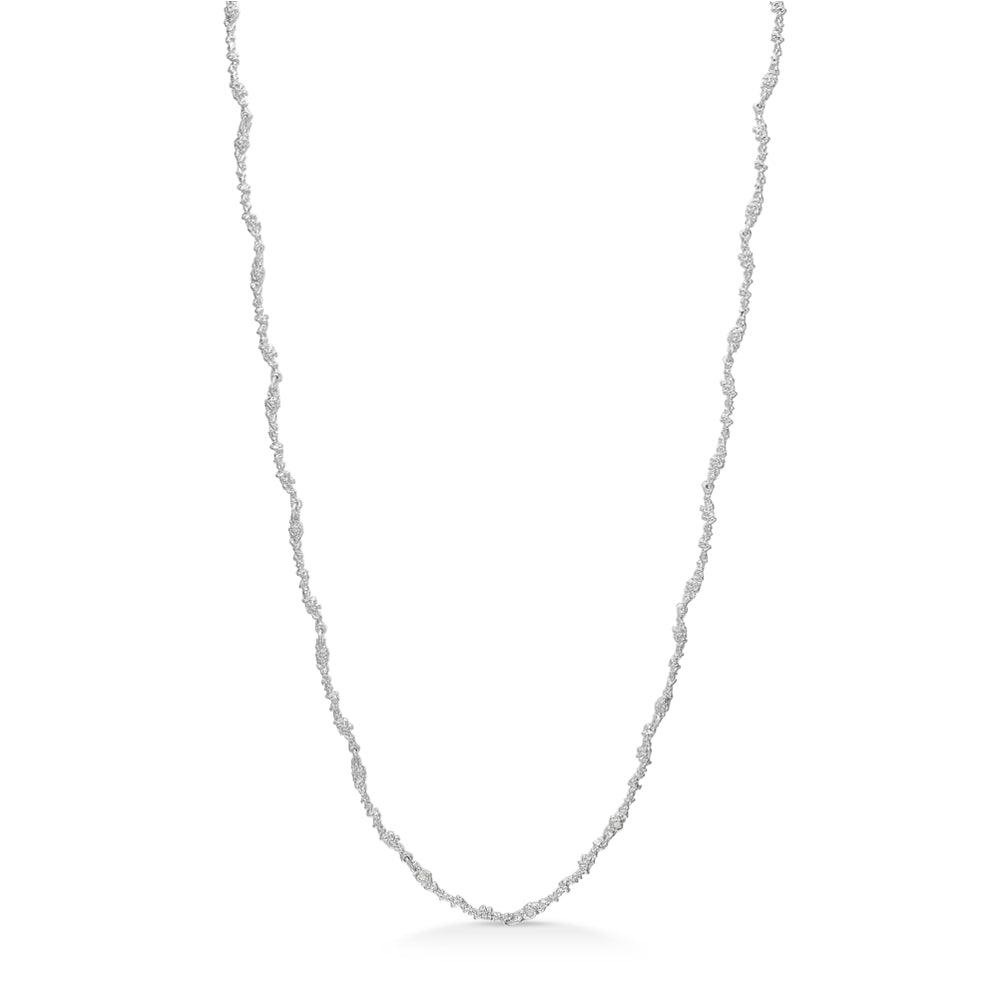 Studio Z Silica ketting in zilver met organische textuur, elegante en eenvoudige stijl. Model 7127805-7127805-1