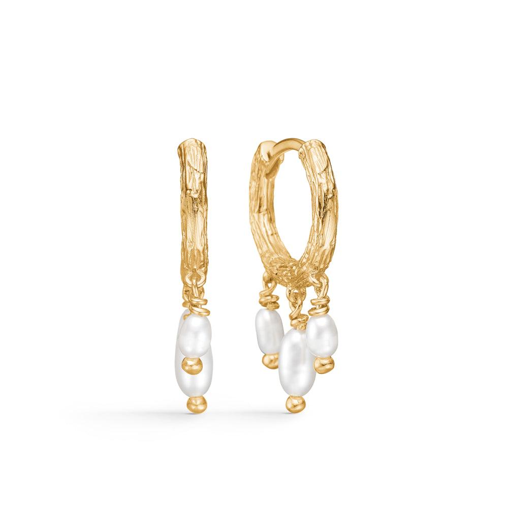 studio-z-twine-creool-met-parels, gouden creolen met elegante witte zoetwaterparels, Model 7213854-1
