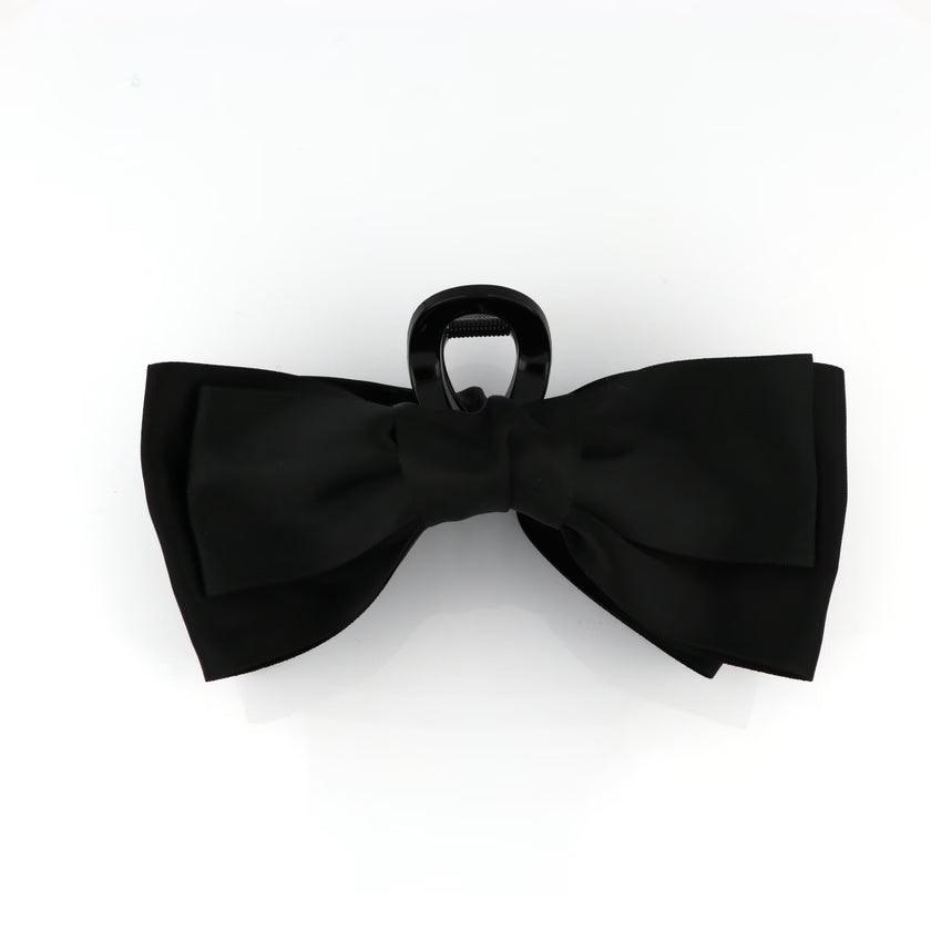 Studio Z XL Hårklemme Satin Sløjfe Black - Accessories - 7980021