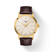 TISSOT CLASSIC DREAM 42MM – GOUD PVD / BRUIN LEDEREN BAND