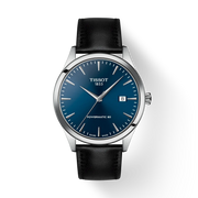 TISSOT CLASSIC DREAM POWERMATIC 80 LEDEREN BAND / BLAUWE WIJZERPLAAT