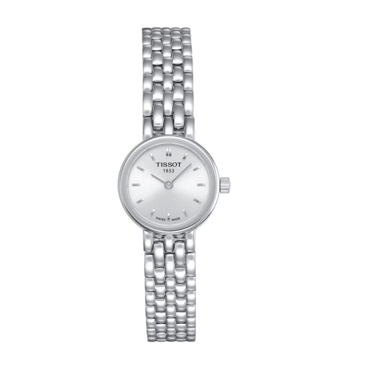 Tissot Lovely T0580091103100 dameshorloge met zilveren wijzerplaat en stalen ketting, model T0580091103100