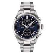 TISSOT PR 100 CHRONOGRAAF MET BLAUWE WIJZERPLAAT