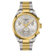 TISSOT PR 100 CHRONOGRAAF PVD MET ZILVEREN WIJZERPLAAT