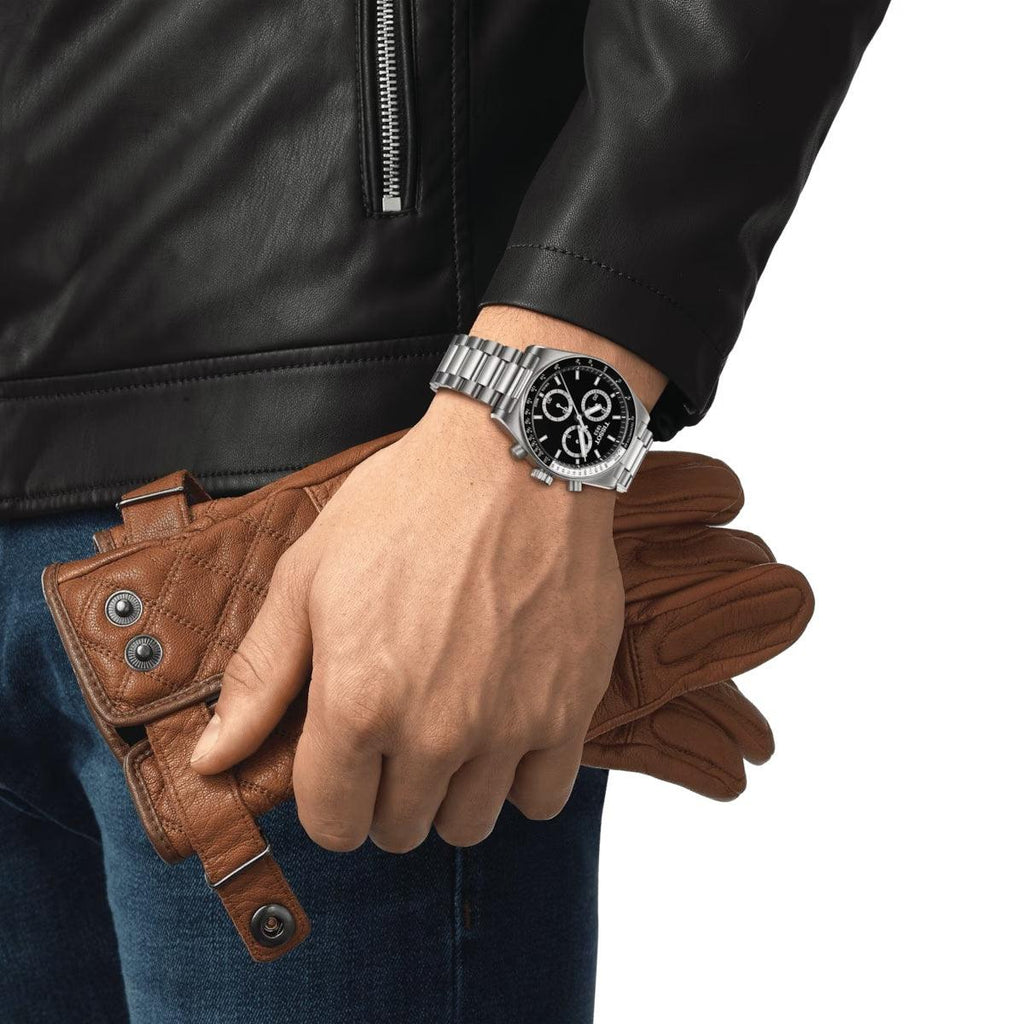 TISSOT PR516 CHRONOGRAPH MED SORT URSKIVE - Herreur - T1494171105100