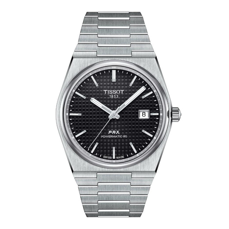 TISSOT PRX POWERMATIC 80 MED SORT URSKIVE - Herreur - T1374071105100