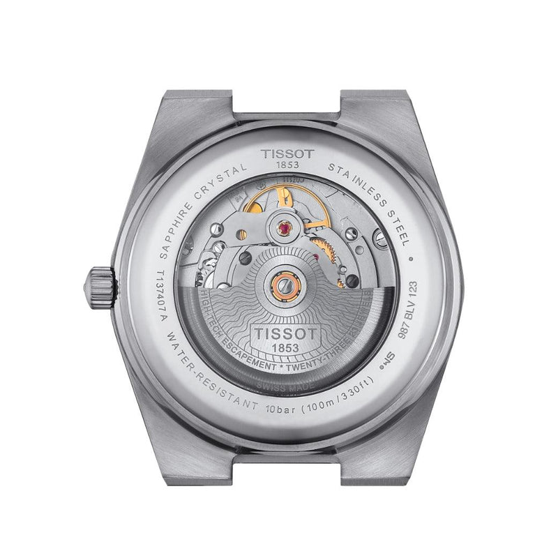 TISSOT PRX POWERMATIC 80 MED SORT URSKIVE - Herreur - T1374071105100
