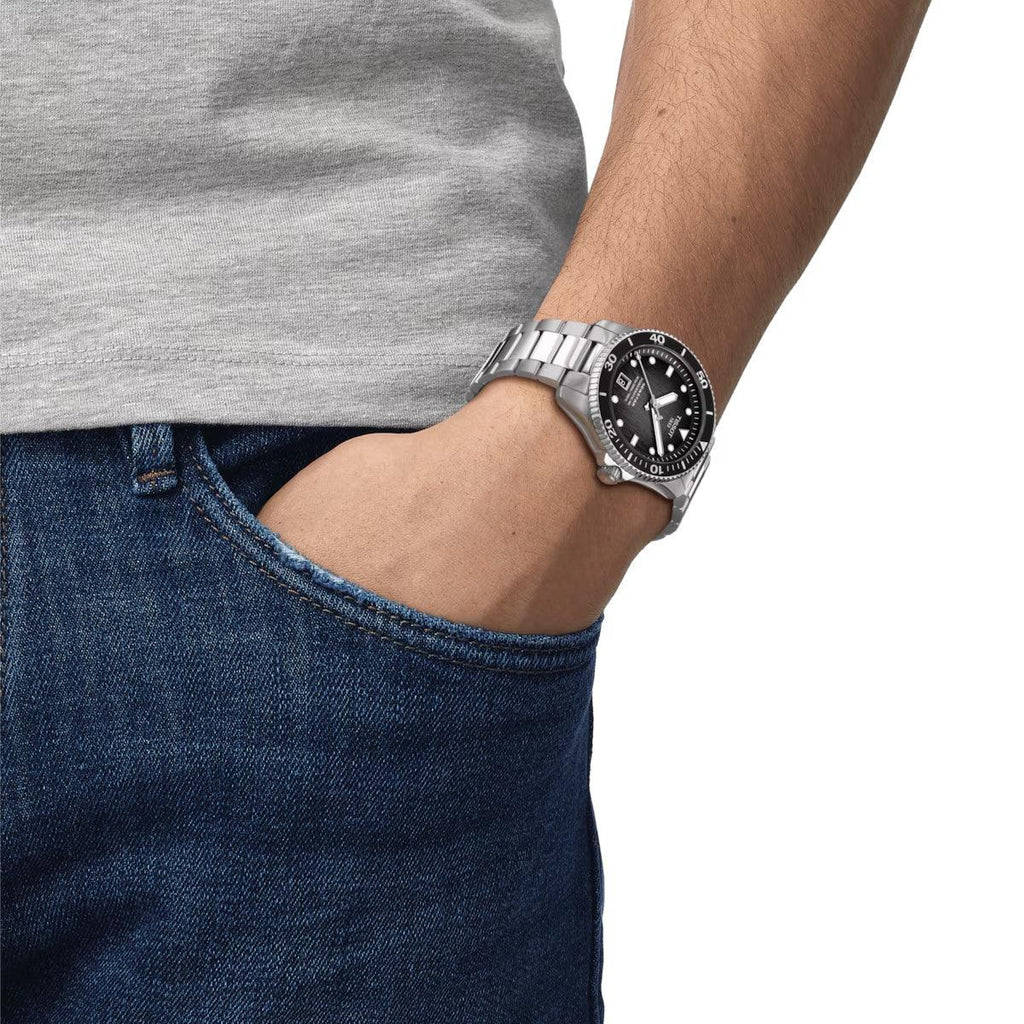 Tissot Seastar 1000 Powermatic 80 - Sort Urskive - Herreur - T1208071105100