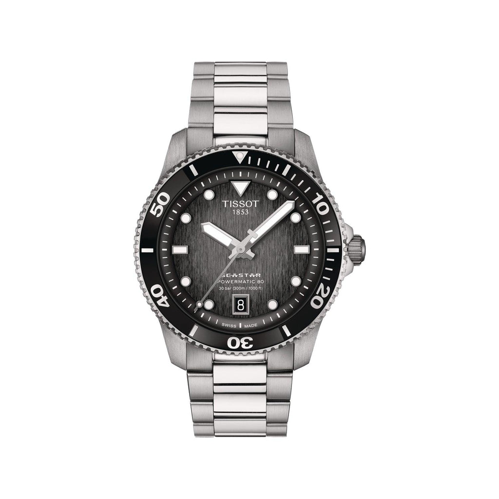 Tissot Seastar 1000 Powermatic 80 - Sort Urskive - Herreur - T1208071105100