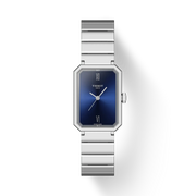 TISSOT SRV 30MM – STALEN STRAND / BLAUWE WIJZERPLAAT