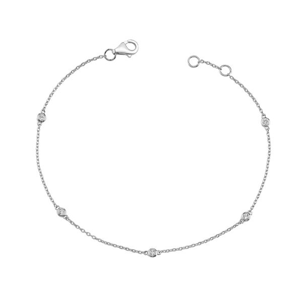 Nuran Zoe Armband – 14 karaat witgoud & 5 diamanten 