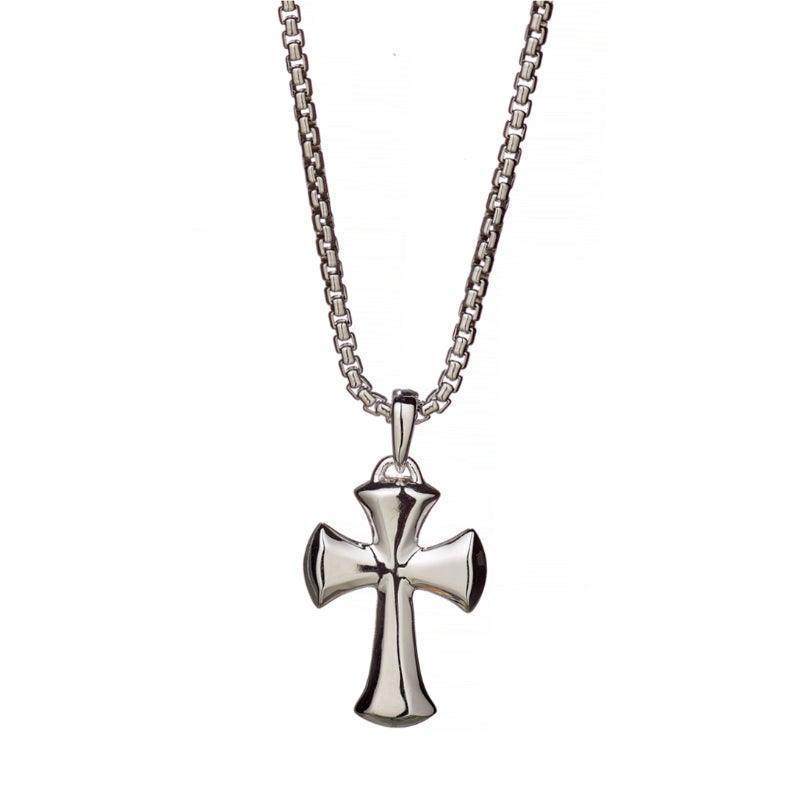 Alexander Lynggaard zilveren ketting Hope Cross met glanzende kruishanger in massief zilver, model D24001-1.