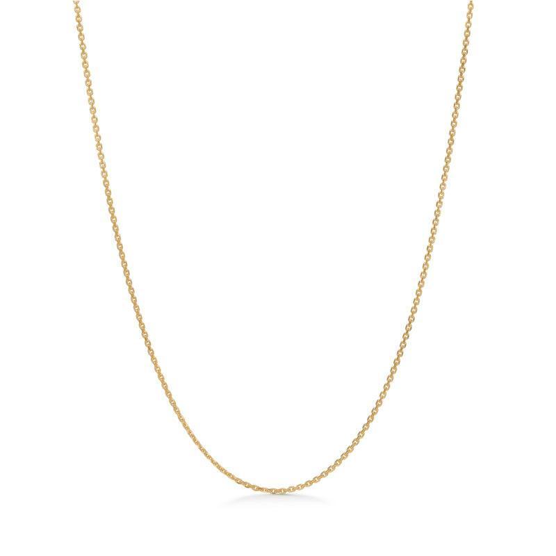 Anker Facet Vergulde Ketting 45 cm toont een eenvoudige, vergulde ketting in een klassiek design. Model 9220110-9220110-1