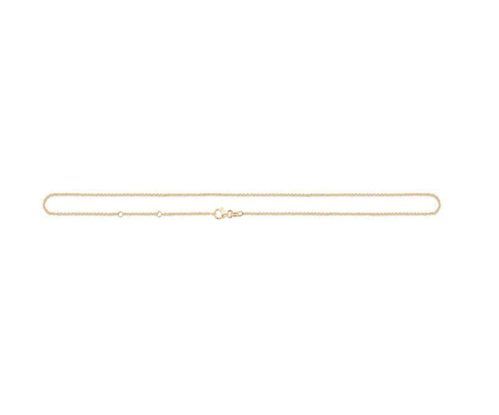 Anker facet zilver vergulde ketting 45 cm, elegante ketting in gouden afwerking, model 9220100-2.