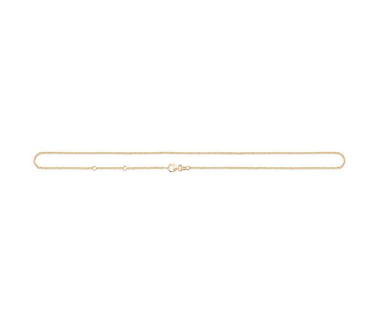 Anker Facet Sølv Forgyldt Halskæde 45 cm - Halskæde - 9220100