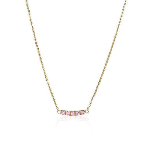 Anpé Atelier Lene Baby Pink Safirer Halskæde - Halskæde - 2501