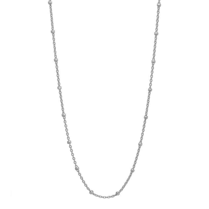 Aqua Dulce Solv Dot ketting 60 cm in zilver met kleine baldetails, eenvoudige en elegante ketting. Model 1482-1482-1