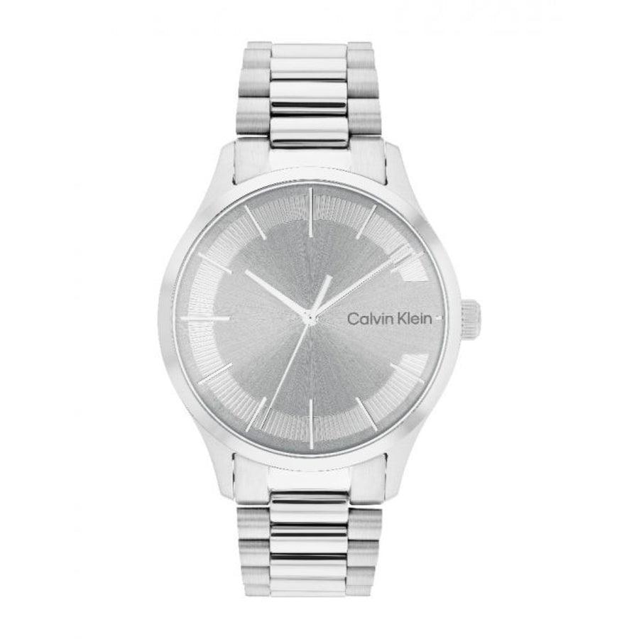 Calvin Klein Iconic Bracelet herenhorloge met zilveren wijzerplaat en stalen ketting, model 25200036-25200036-1